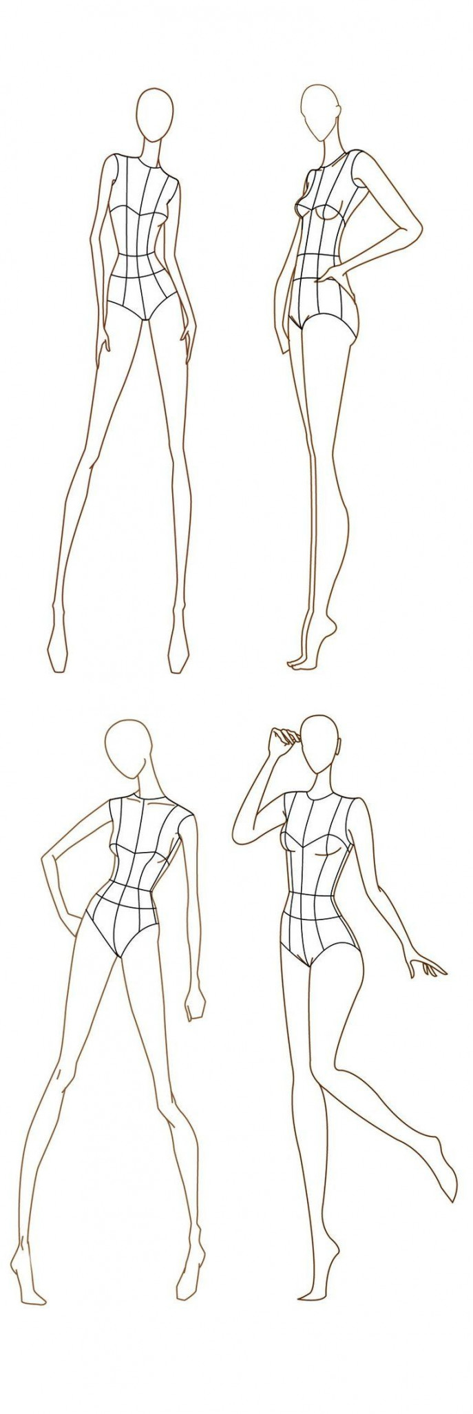 Free Fashion Sketches: + Original Fashion Croquis Figure