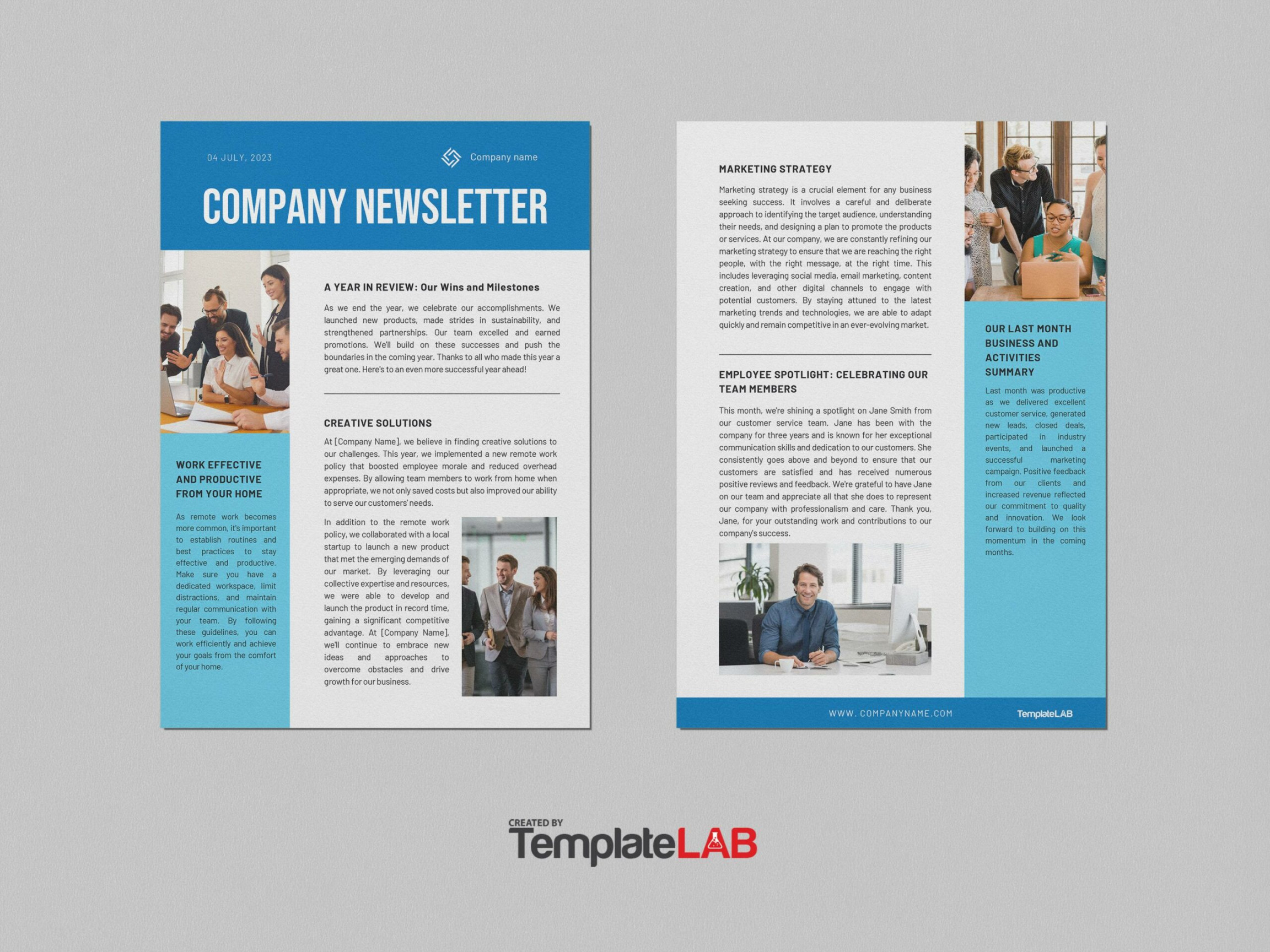 Free Newsletter Templates [School, Real Estate, Business.