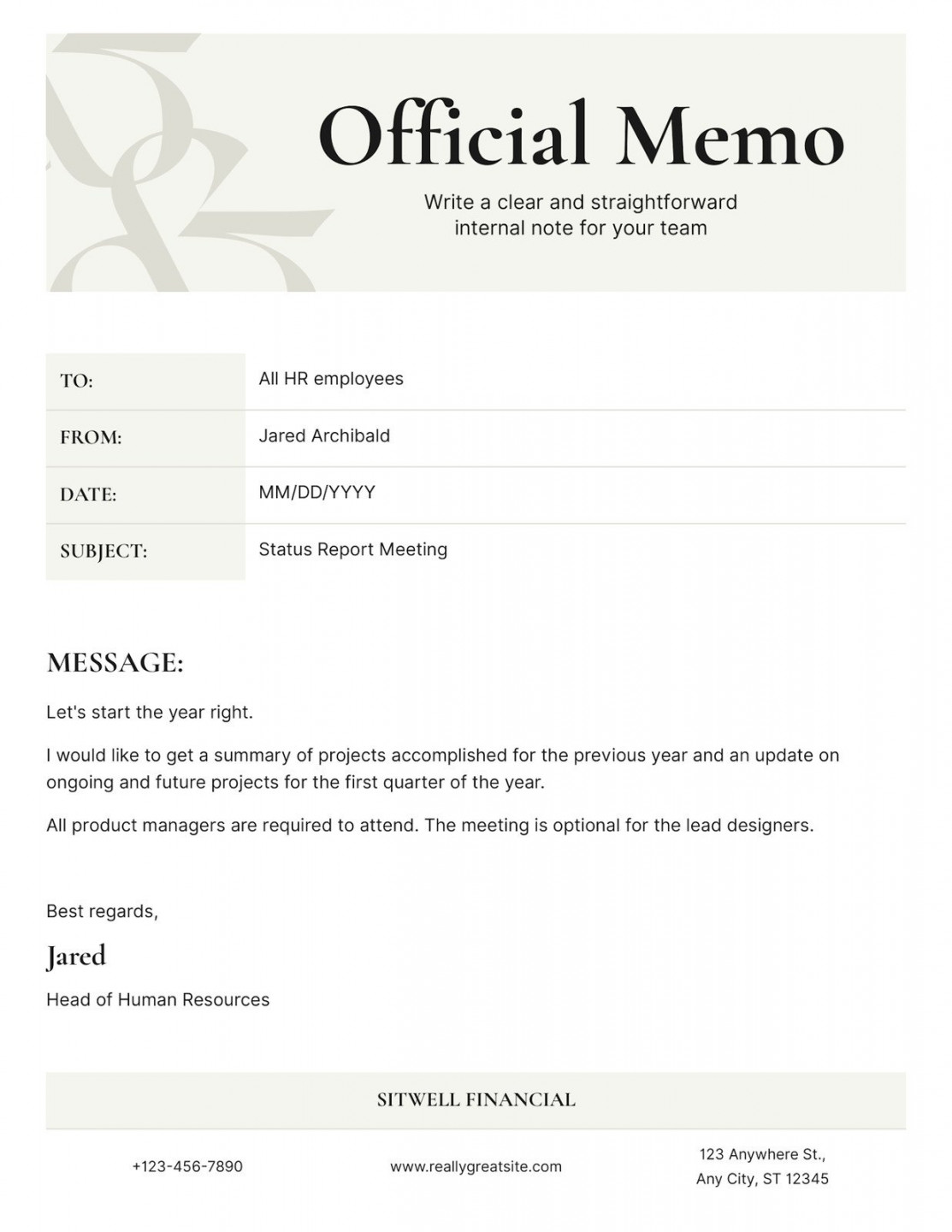 Free, professional and customizable memo templates  Canva