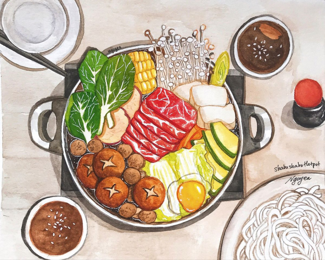 Hotpot Ilustration  อาหาร, อาหารเพื่อสุขภาพ, ภาพอาหาร