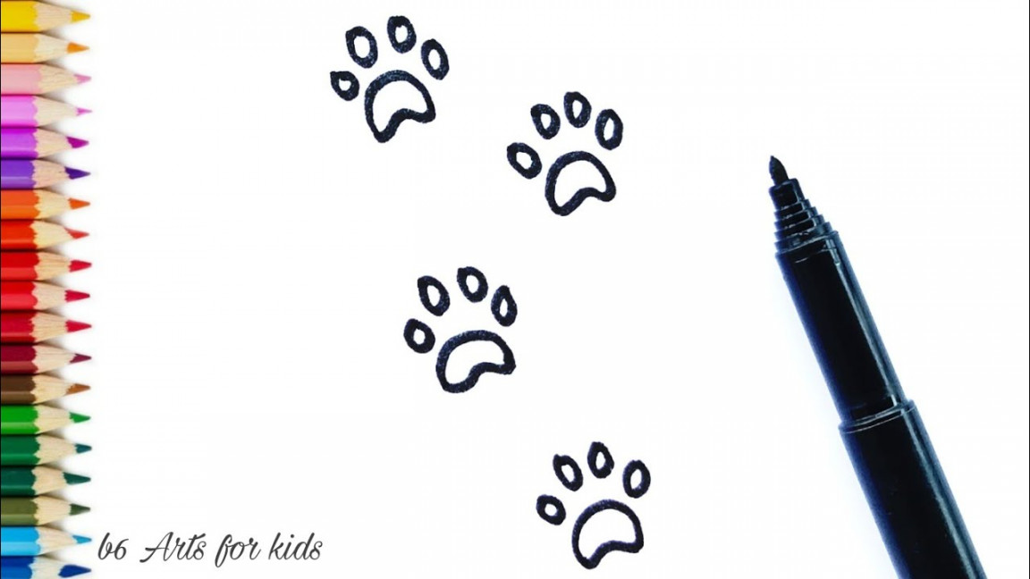 How to Draw a Cat Paw Print