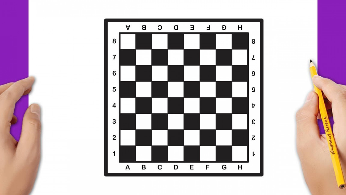 How to draw a chess board / How to draw a chessboard