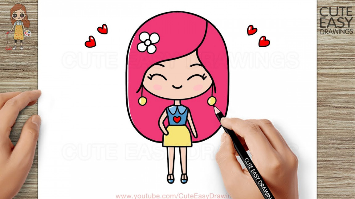 How to Draw a Cute Girl, Easy Drawings