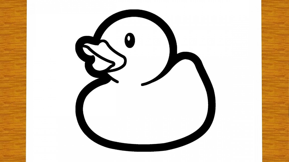 HOW TO DRAW A CUTE RUBBER DUCK  Easy drawings