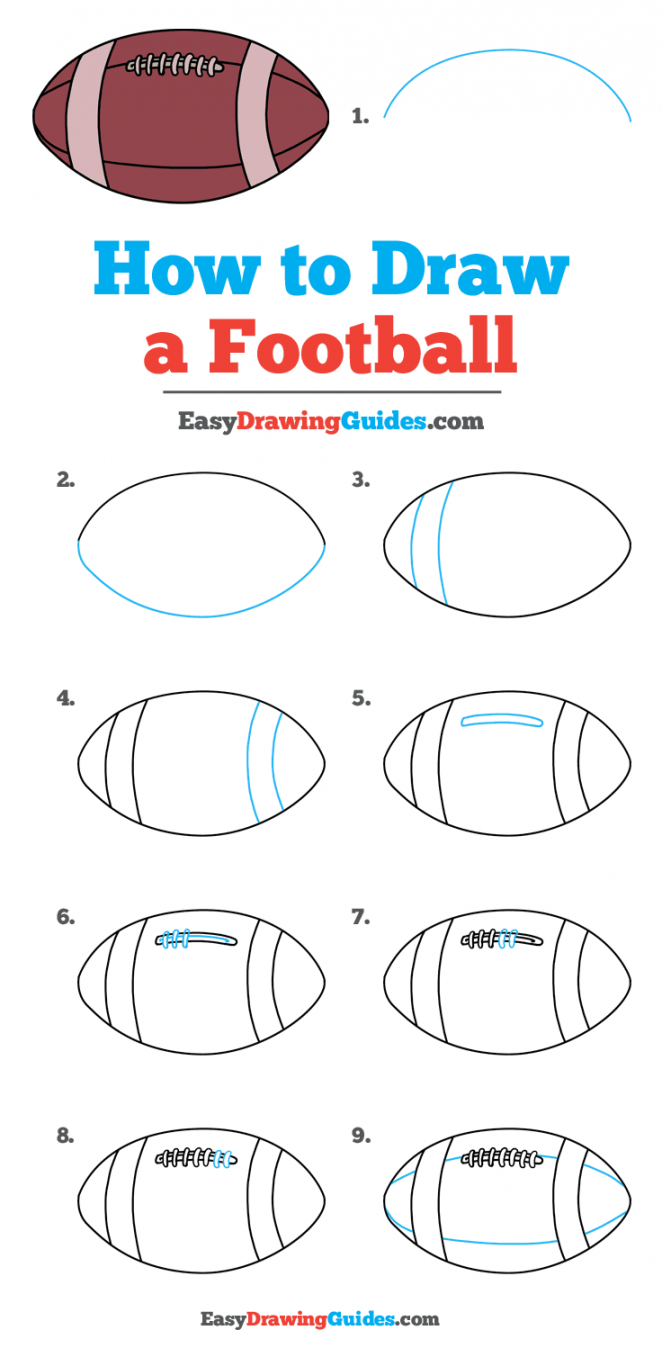 How to Draw a Football - Really Easy Drawing Tutorial  Drawing