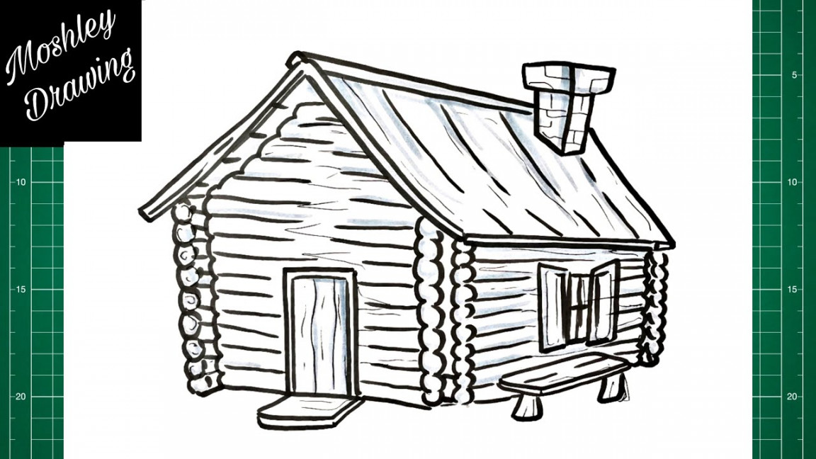 How to Draw a Log Cabin