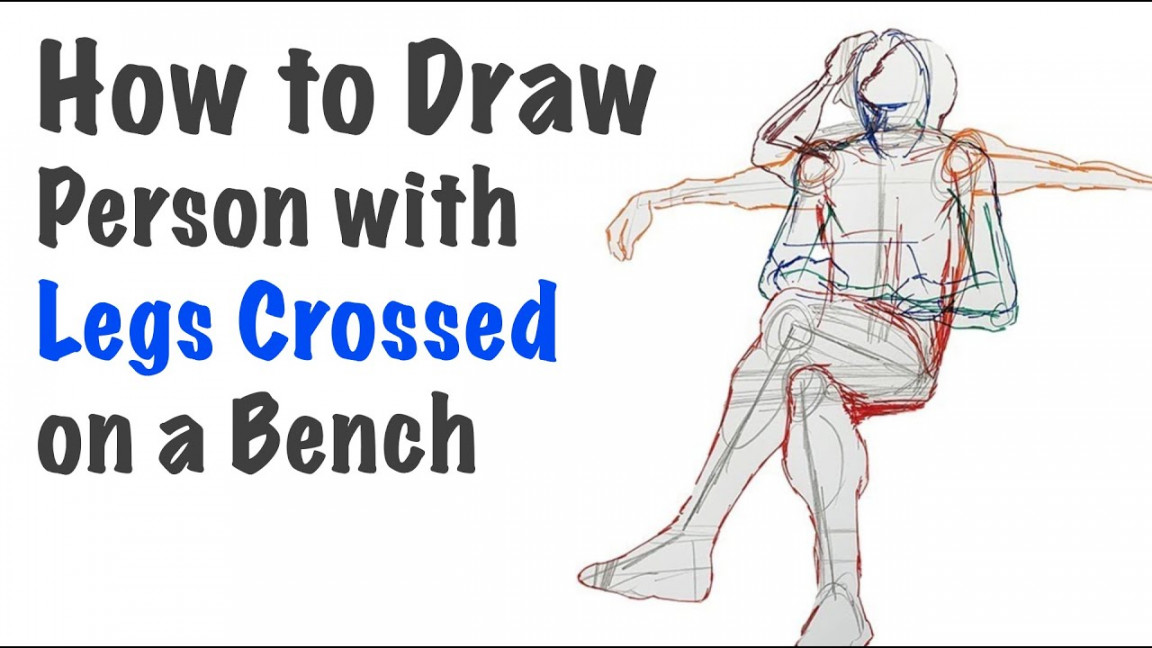 How to Draw a Person with Legs Crossed on a Bench