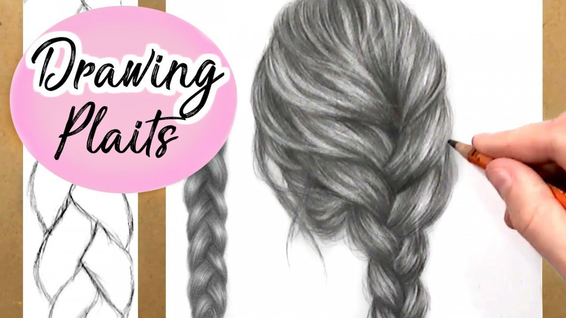 How To Draw A Plait / Braid: Hair Drawing Tutorial  Step by Step