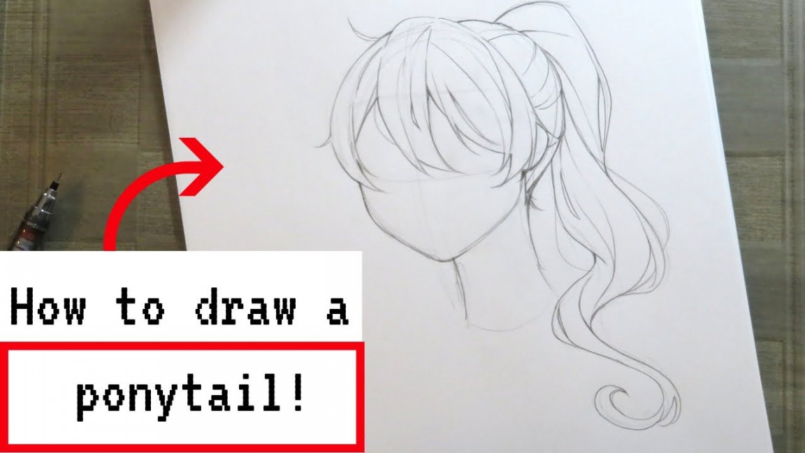 ~How to draw a PONYTAIL with bangs!~