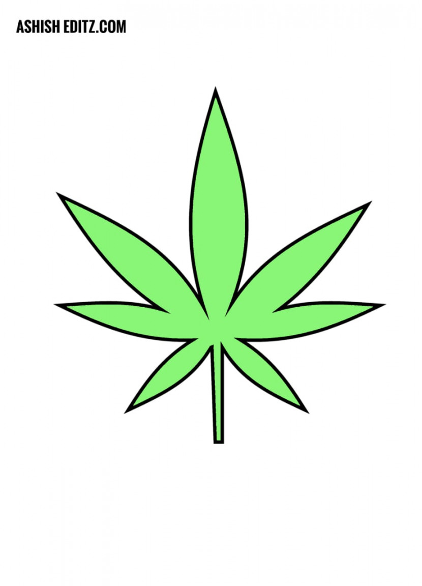 How to Draw A Pot Leaf Drawing Step By Step