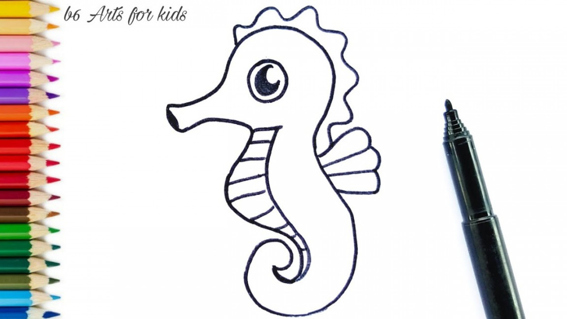 How To Draw A Seahorse