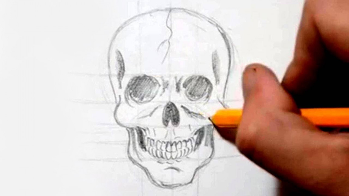 How to Draw a Skull in Under  Minutes - Speed Drawing