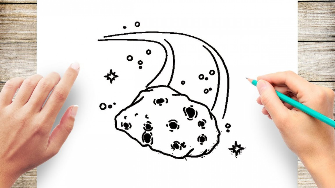 How to Draw Asteroid Step by Step