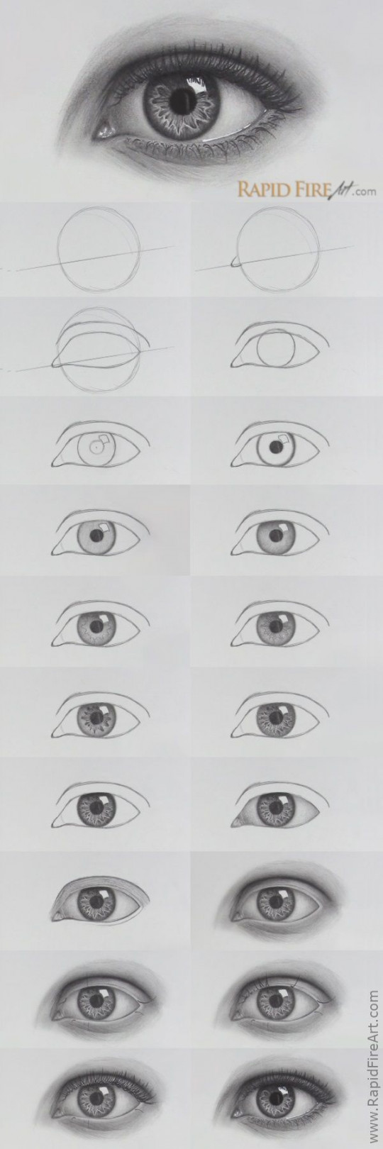 How to draw Realistic EYES  Steps  Realistic drawings, Eye