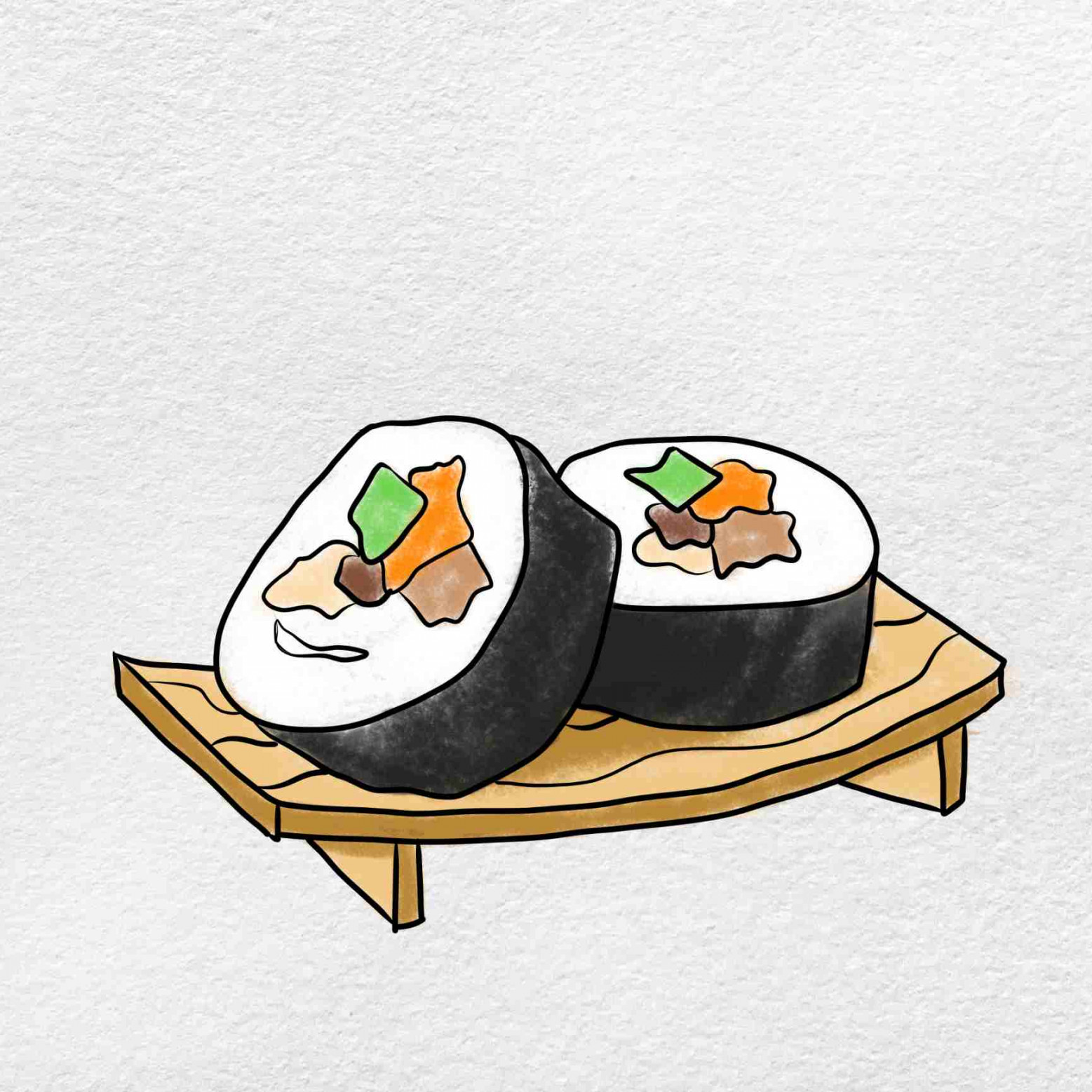 How to Draw Sushi - HelloArtsy