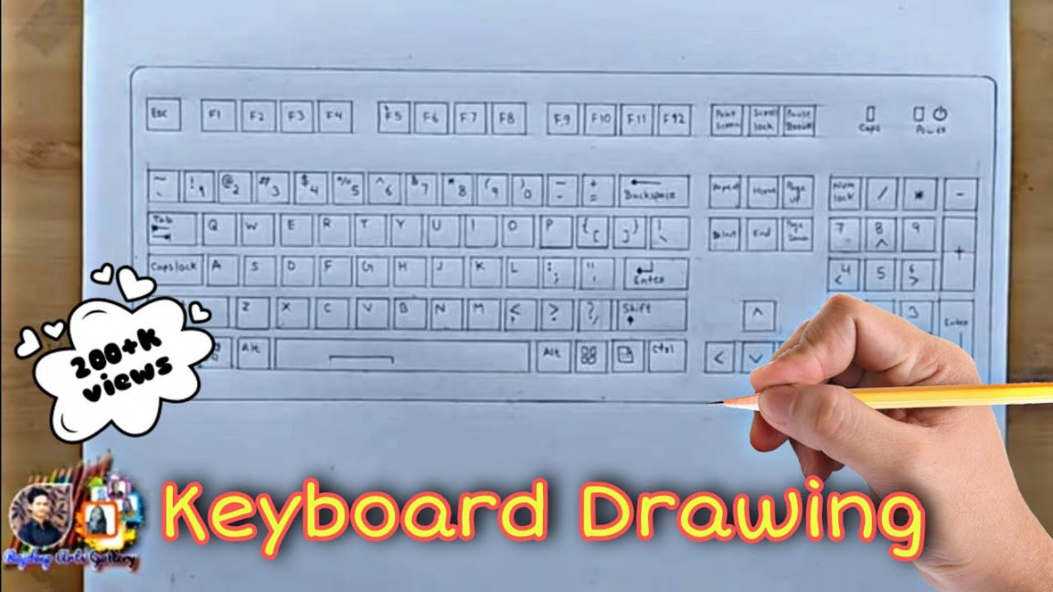 Keyboard Drawing  How to Draw computer keyboard Drawing