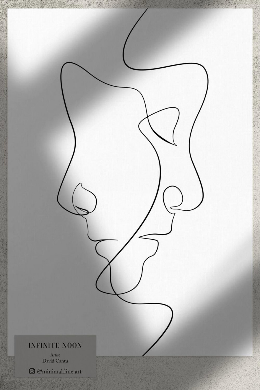 One Line Face Drawing  Minimalist Printable Wall Art - Minimal