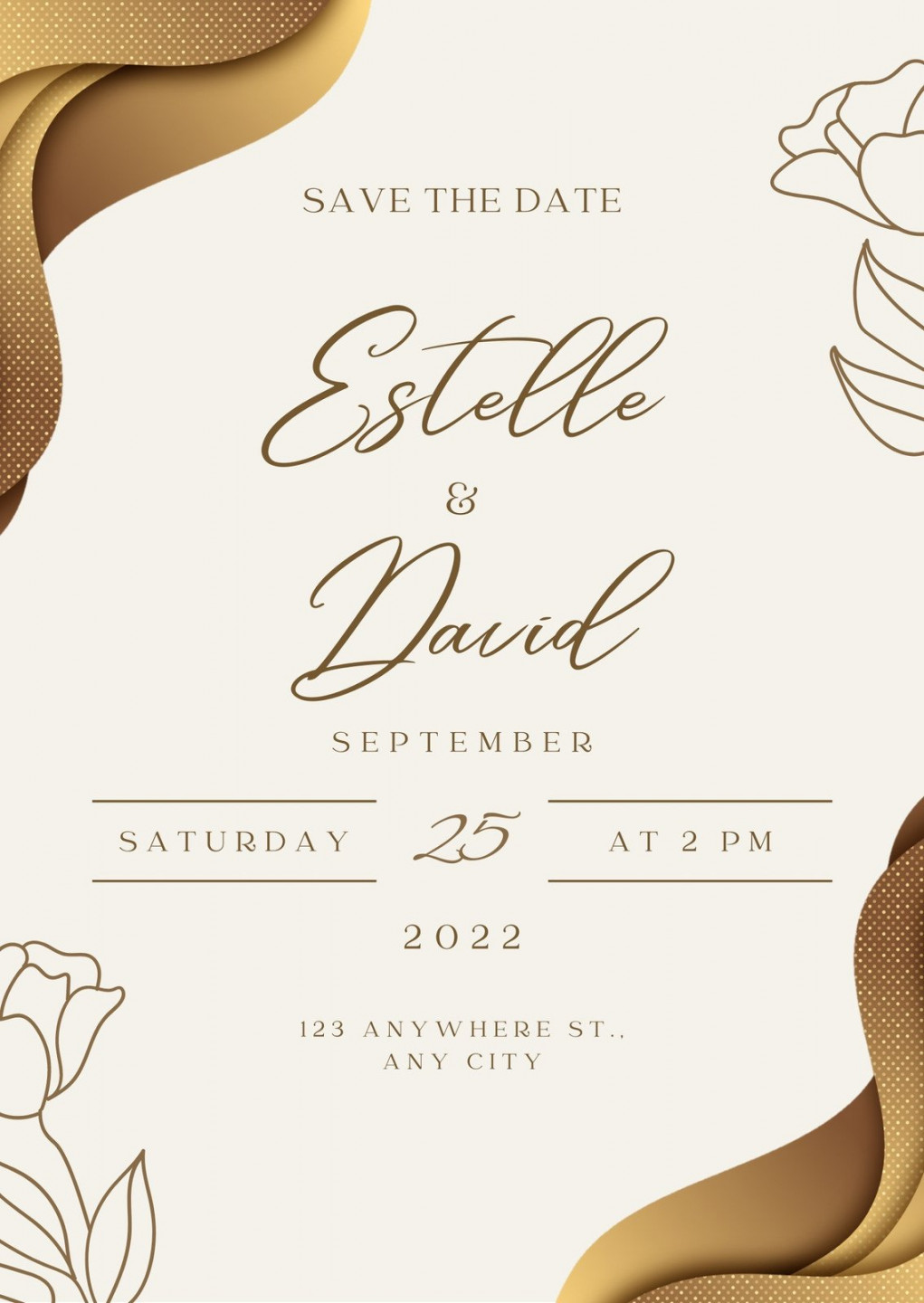 Page  - Customize ,+ Gold Wedding Invitation Templates