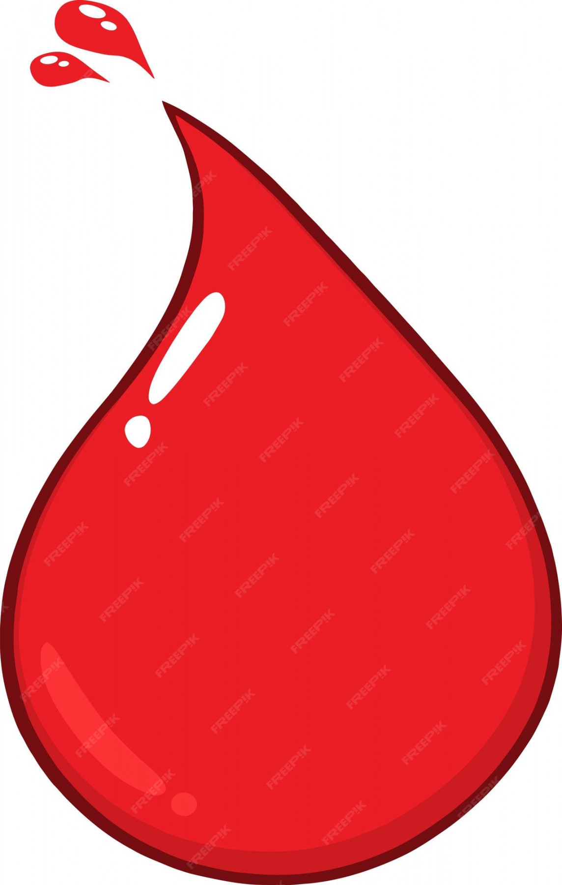 Premium Vector  Red blood drop line cartoon drawing vector