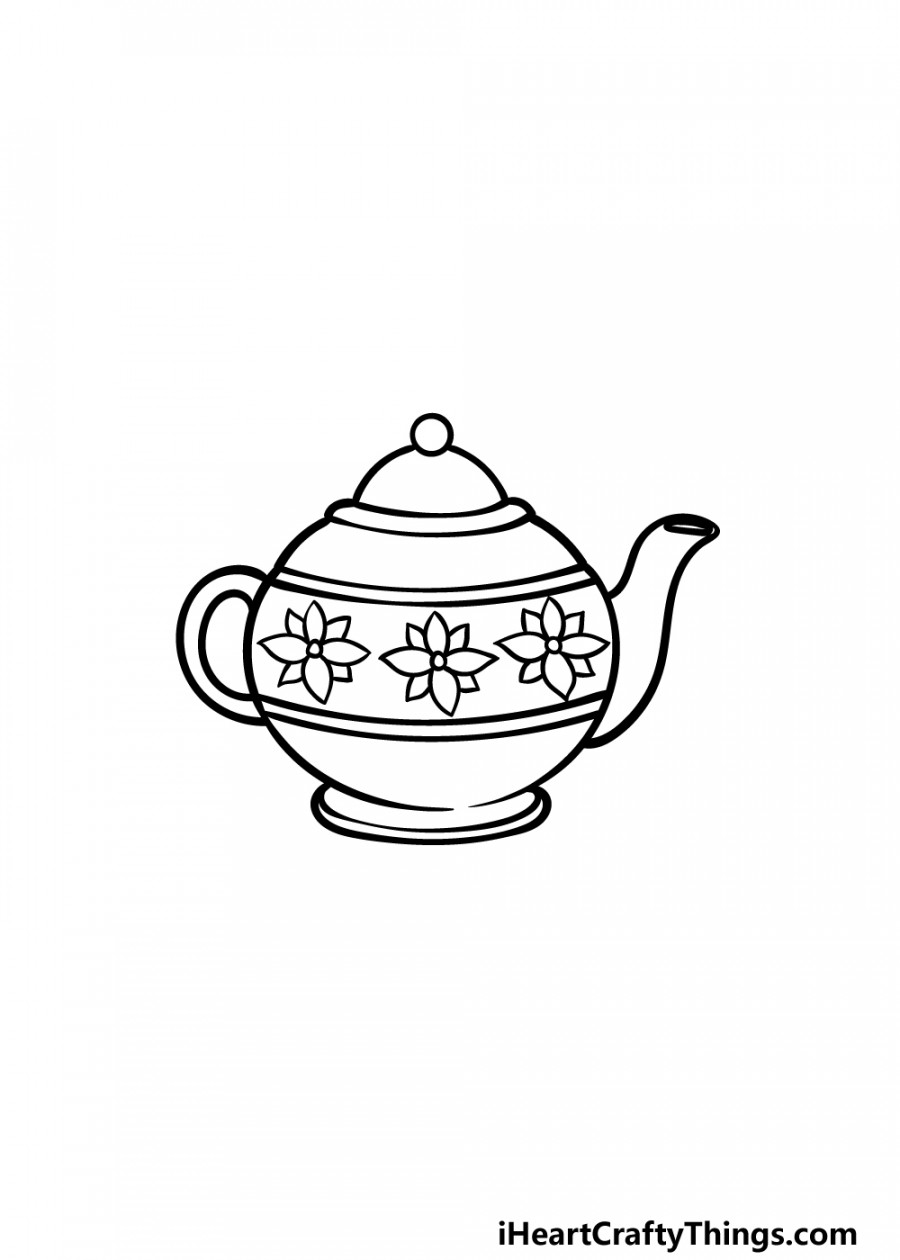 Teapot Drawing - How To Draw A Teapot Step By Step