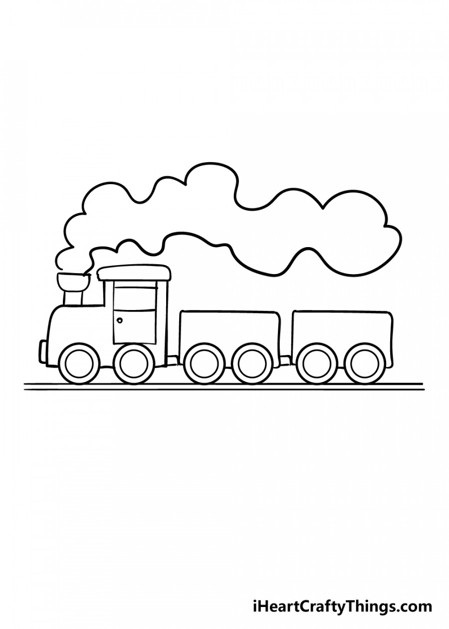 Train Drawing - How To Draw A Train Step By Step