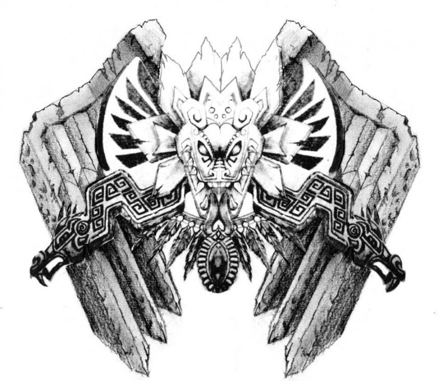 aztec dragon with wings by NeoGzus on deviantART  Aztec drawing