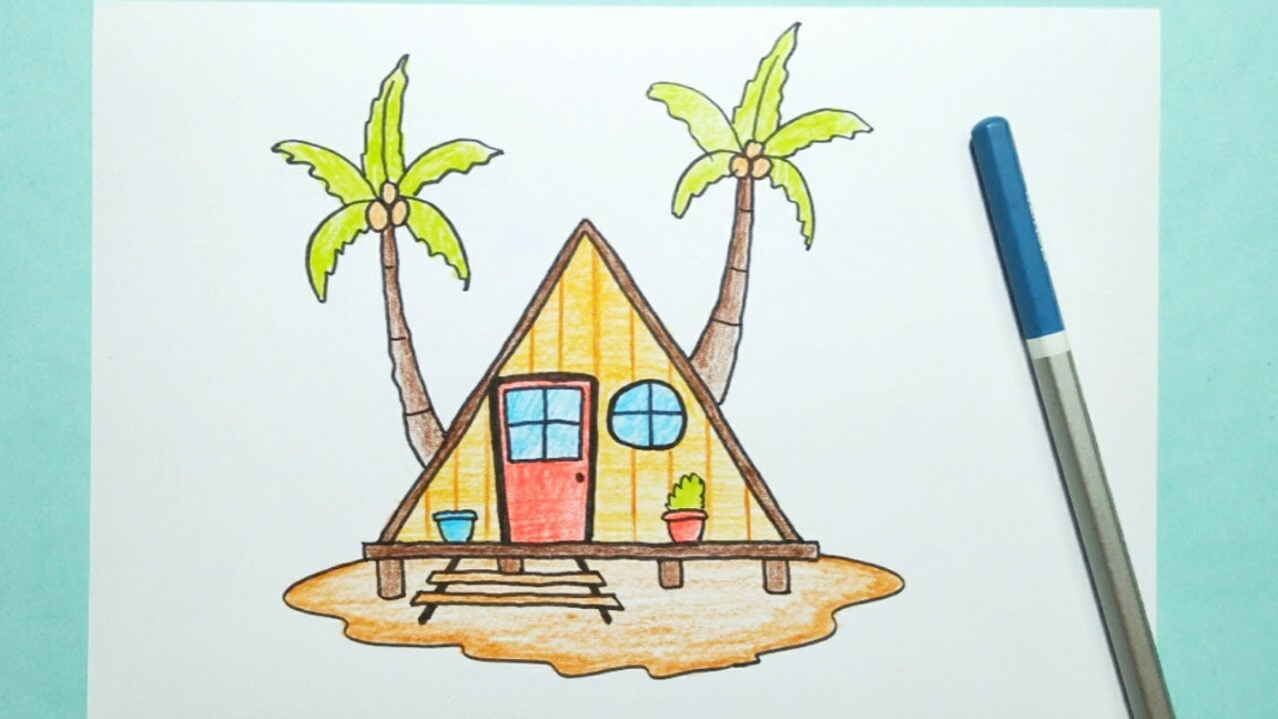 Beach House Drawing