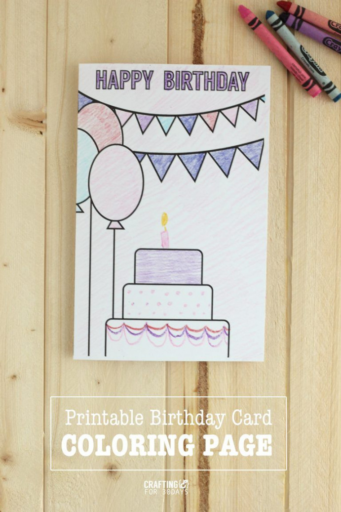 Birthday Coloring Pages  Birthday card drawing, Happy birthday