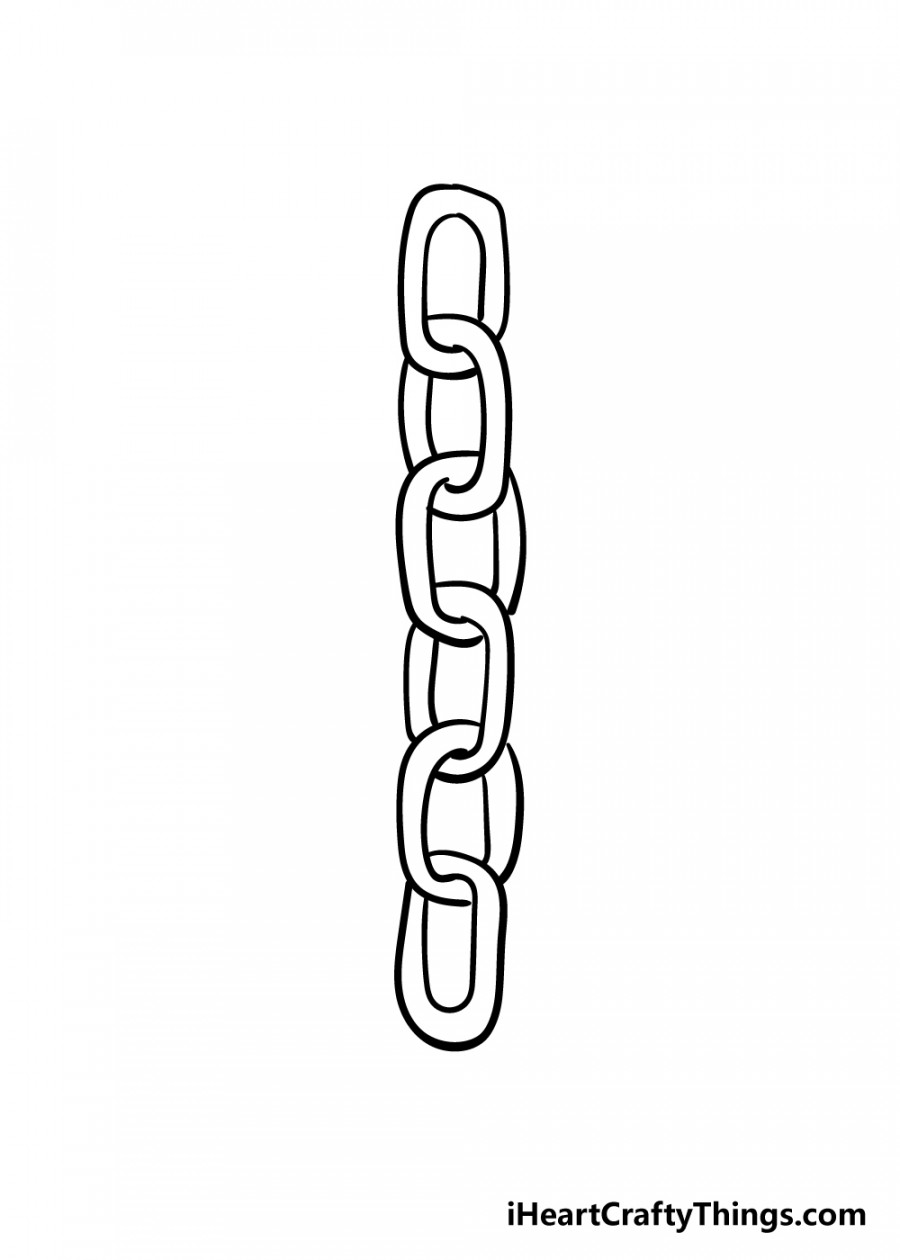 Chains Drawing - How To Draw Chains Step By Step