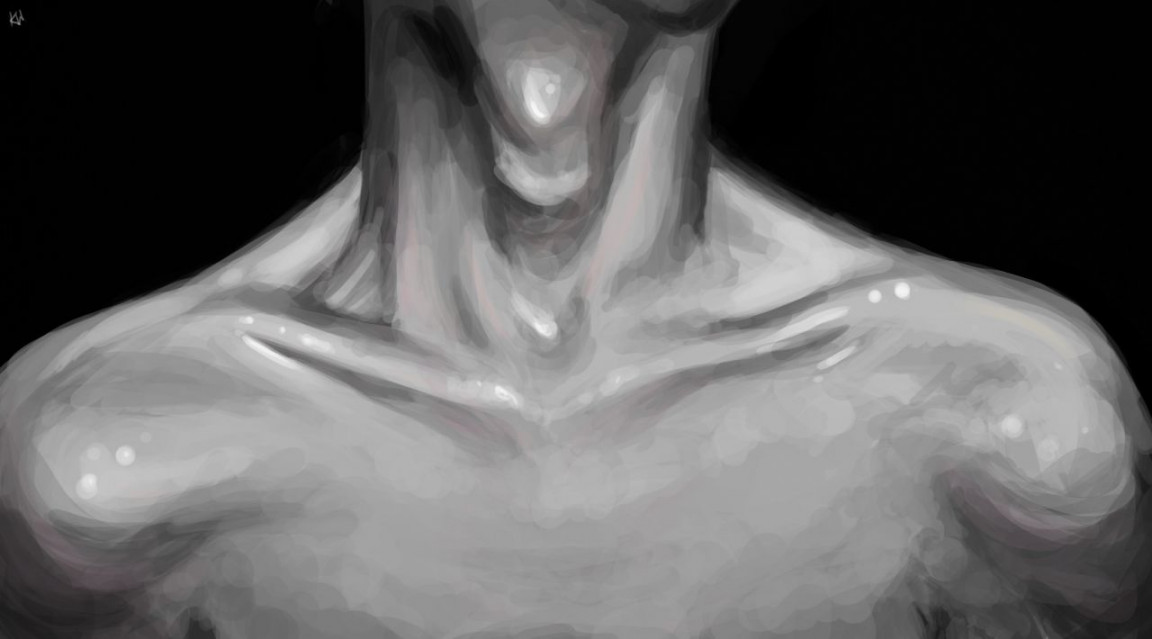 collar bones painting  Bone drawing, Bone art, Art painting gallery