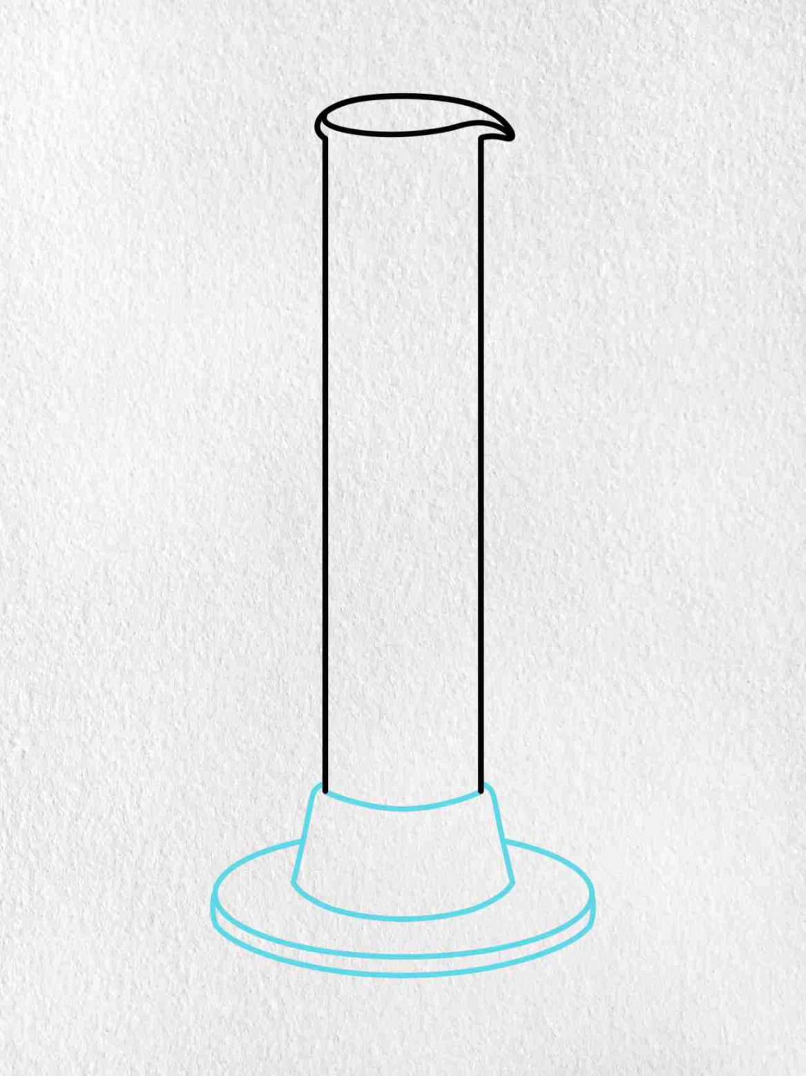 Easy Graduated Cylinder Drawing - HelloArtsy