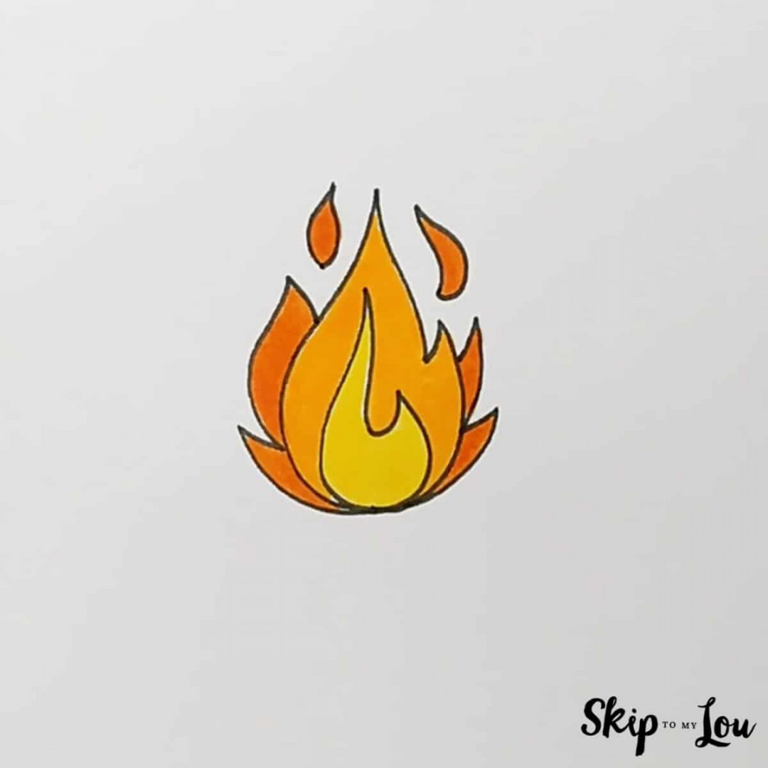 Easy Step Guide on How to Draw a Fire  Skip To My Lou