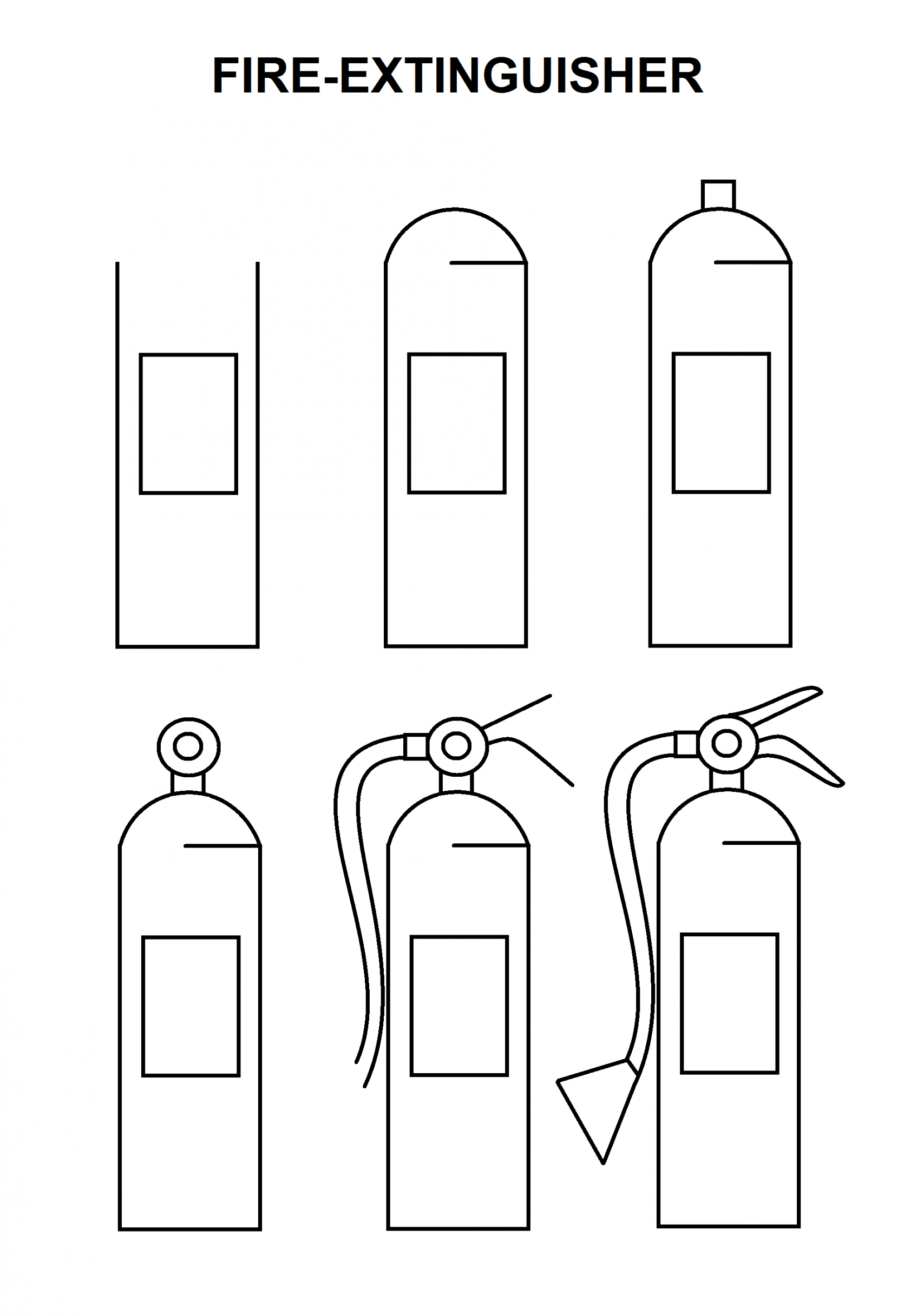 Fire-Extinguisher  Fire extinguisher, Drawing tutorial easy, Fire