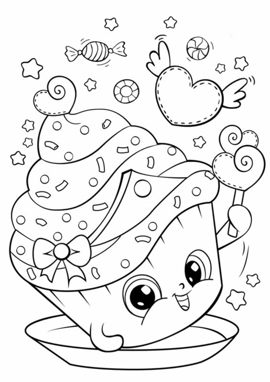 Free & Easy To Print Cute Coloring Pages  กระดาษระบายสี, สมุด