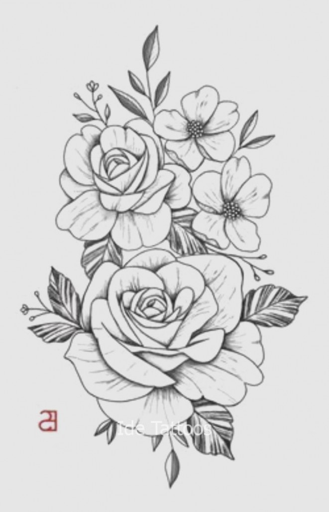 Freehand drawing of rose #tattoos  Body art tattoos, Sleeve