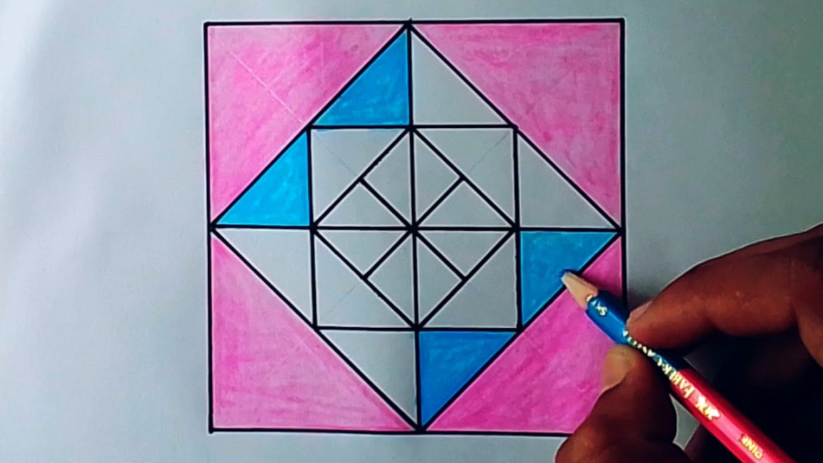 Geometry Design Drawing - Square Geometric Designs