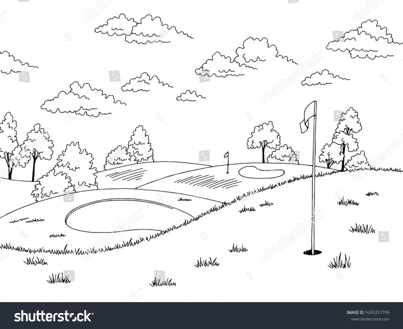 Golf Course Drawing Stock Photos and Pictures - ,33 Images