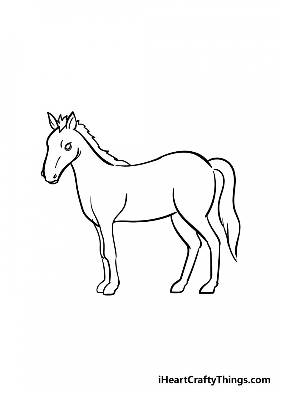 Horse Drawing - How To Draw A Horse Step By Step!