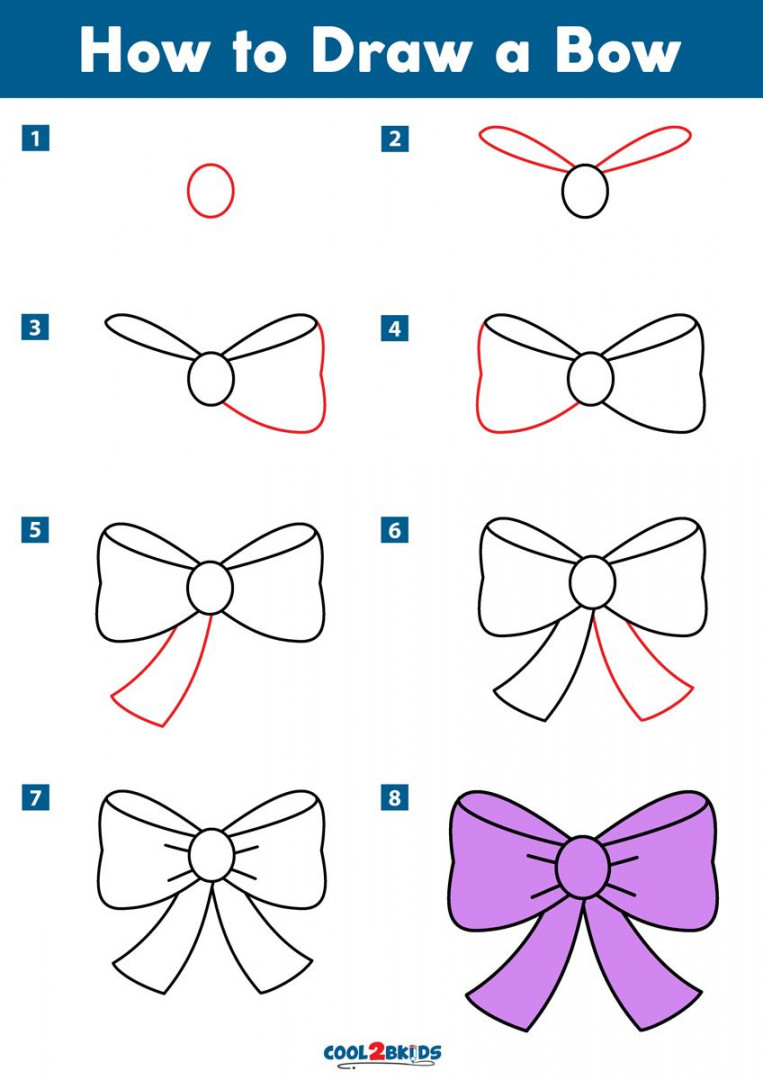 How to Draw a Bow  CoolbKids  Easy christmas drawings, Bow