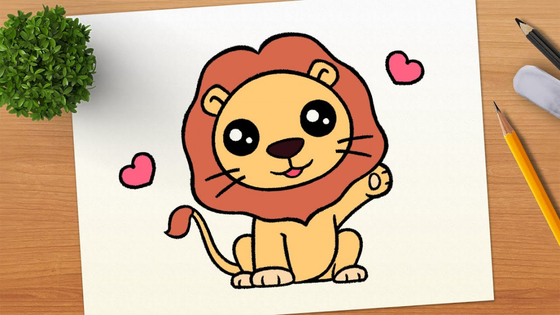 How To Draw A Cute Lion  Draw So Cute Easy Step by Step ✨