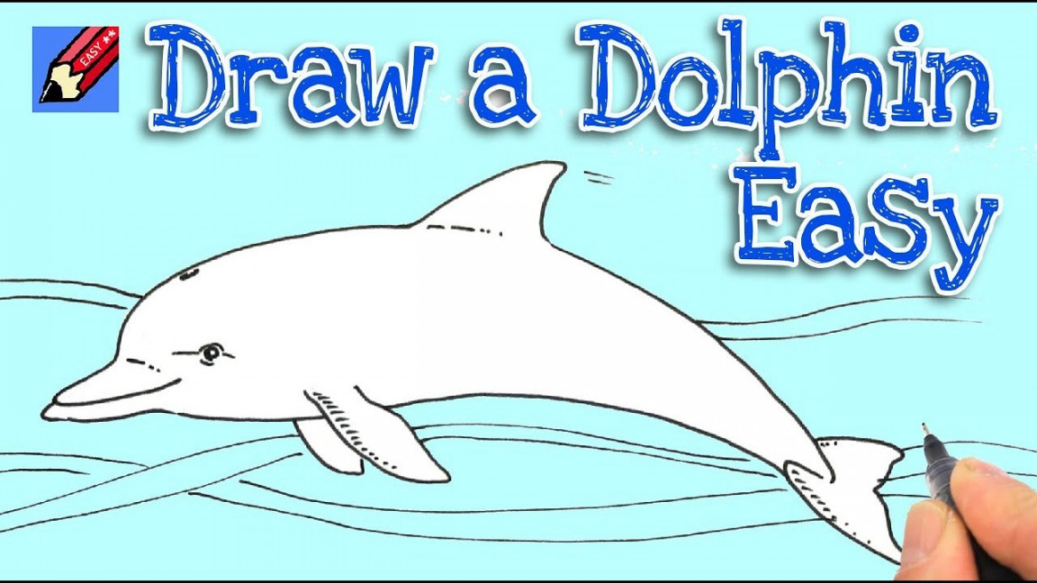 How to draw a Dolphin Real Easy