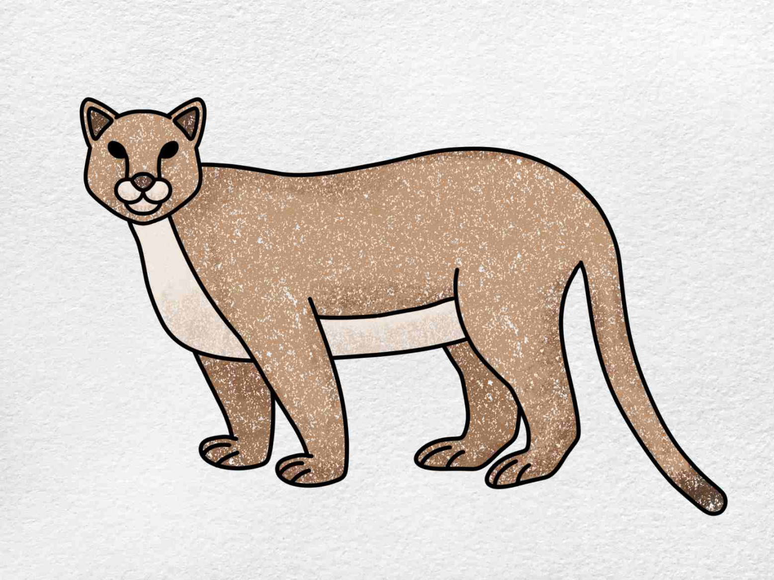 How to Draw a Mountain Lion - HelloArtsy