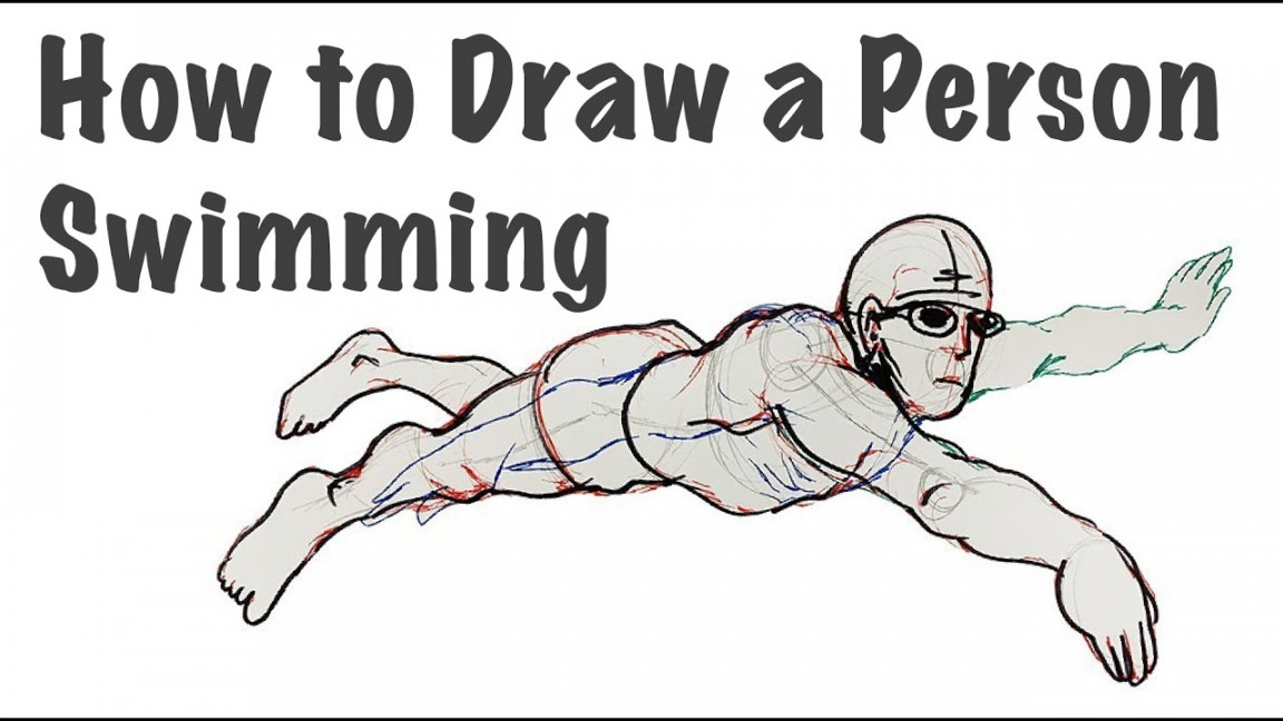 How to Draw a Person in a Swimming Pose