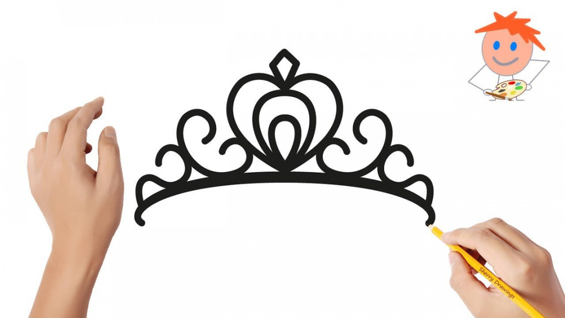 How to draw a princess tiara crown  Easy drawings