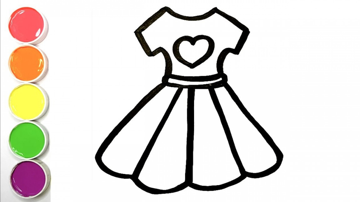 How to draw a super cute dress with a heart