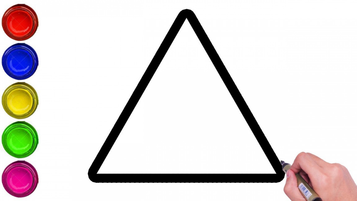 HOW TO DRAW A TRIANGLE FOR KIDS  EASY DRAWING TRIANGLE FOR KIDS  DRAWING  SHAPES FOR BEGINNERS