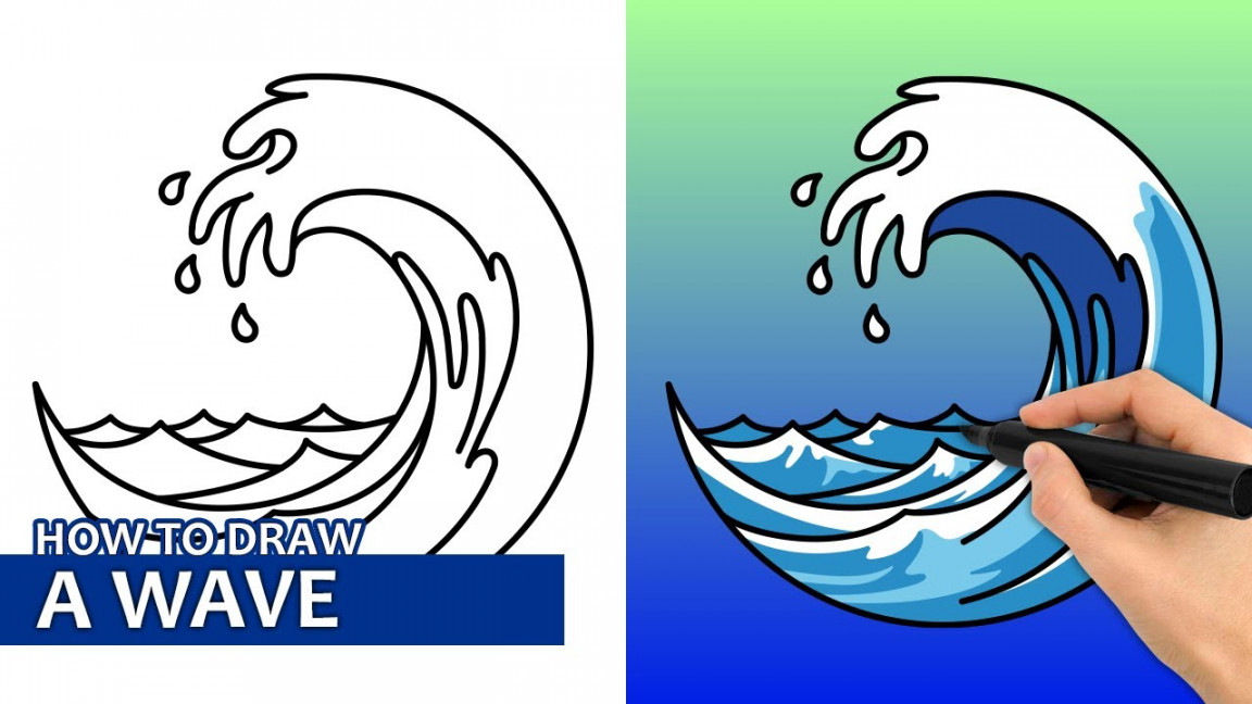 How To Draw A Wave (Easy Drawing Tutorial)