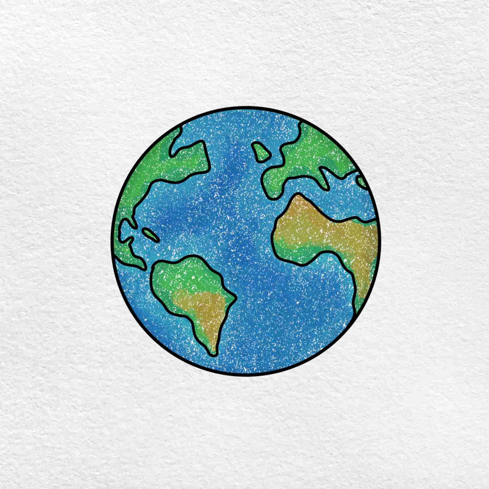 How to Draw an Earth - HelloArtsy