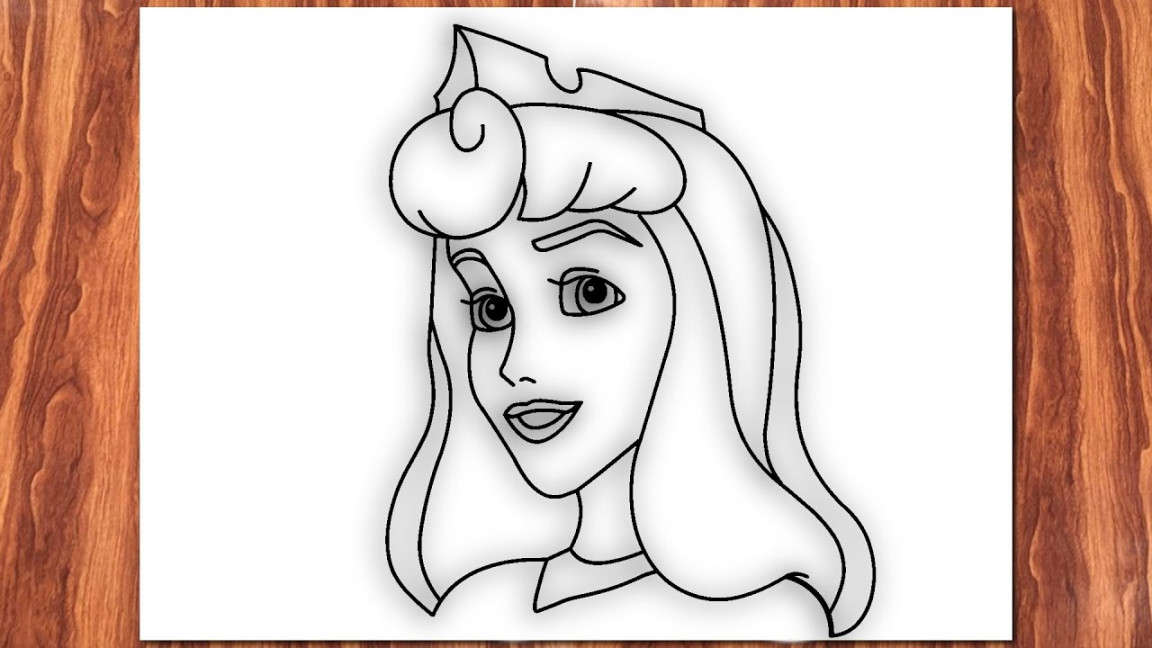 How to Draw Aurora Briar Rose from Sleeping Beauty - Drawing Tutorial for  Beginners