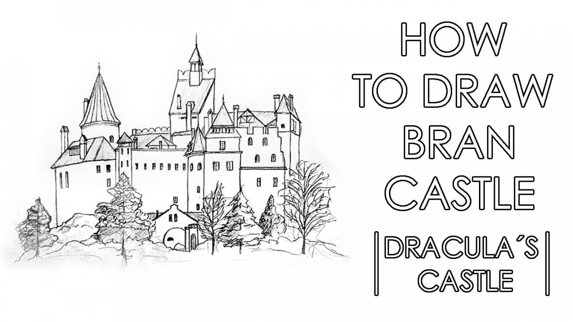 HOW TO DRAW BRAN CASTLE DRACULA´S CASTLE